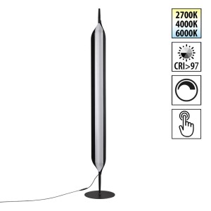 359543 LEDO NT25 000 черный Торшер диммир. со сменой цвет. темпер. (управление- сенсор) IP20 LED 32W 100-240V 2700К\4000К\6000К ALA 359543 LEDO NT25 000 черный Торшер диммир. со сменой цвет. темпер. (управление- сенсор) IP20 LED 32W 100-240V 2700К\4000К\6000К ALA