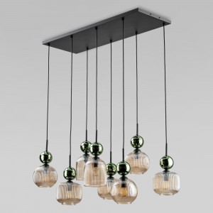 Подвесной светильник со стеклянными плафонами 11151 Sophia Green Cognac