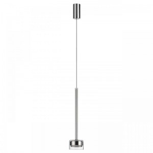 7151/10L HIGHTECH ODL26 Подвесной светильник хром/ прозрачное стекло/металл IP20 LED 10W 800Лм 3000K 180° 220V LASLO