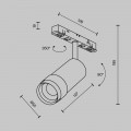 Трековый светодиодный светильник Maytoni Technical Magnetic Exility Focus Zoom TR211-1-12W3K-Z-B