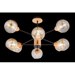 4642/8 BK+WOOD (1) Люстра (RL) 4642/8 BK+WOOD (1) Люстра (RL)