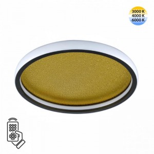 7736/60L MITRA LED SN 069 Светильник металл/акрил/белый/золотой/черный LED 60Вт 3000-6000К D450 IP20 пульт ДУ SHIMMERS