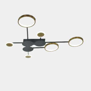 Потолочный светильник Mirastyle SL-41094-70 BK+SGD