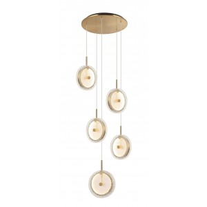 7050MDR-5 BRASS+BLACK (1) Люстра (NW) #