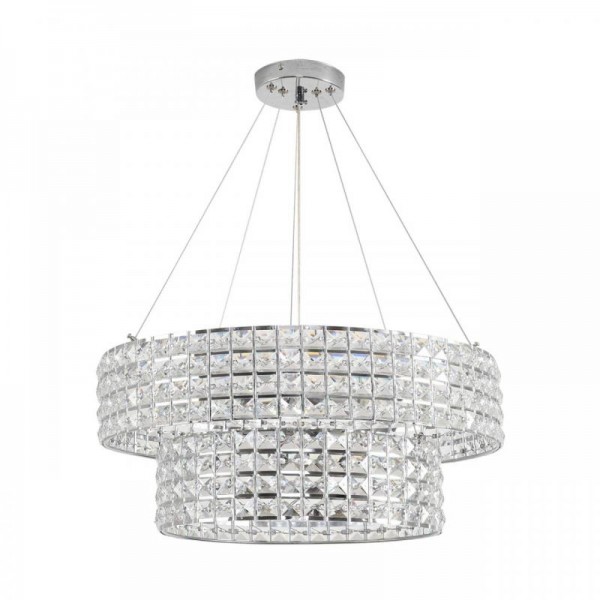 8378/5 NEOCLASSI LN хром/прозрачный, металл/хрусталь Люстра подвесная E27 5*60W 220V NARINA