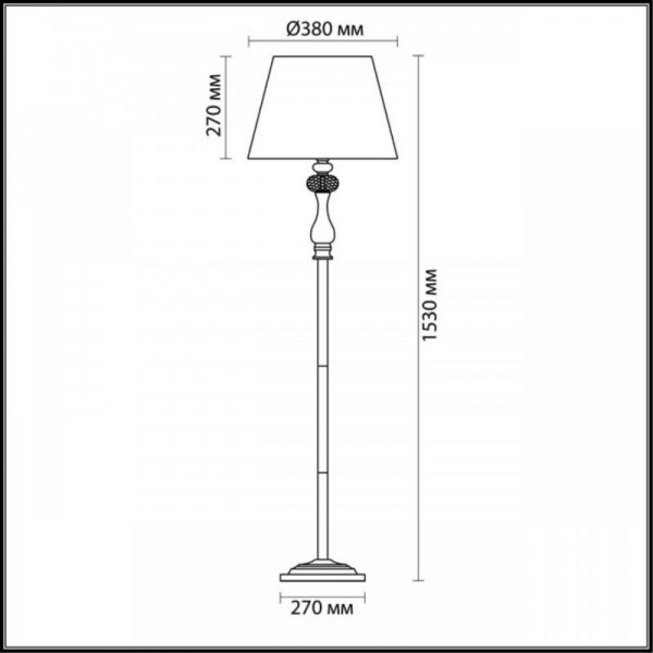 Торшер Odeon Light Classic Gaellori 3393/1F