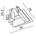 Коннектор L-образный Maytoni Technical Radity TRA084CL-12B