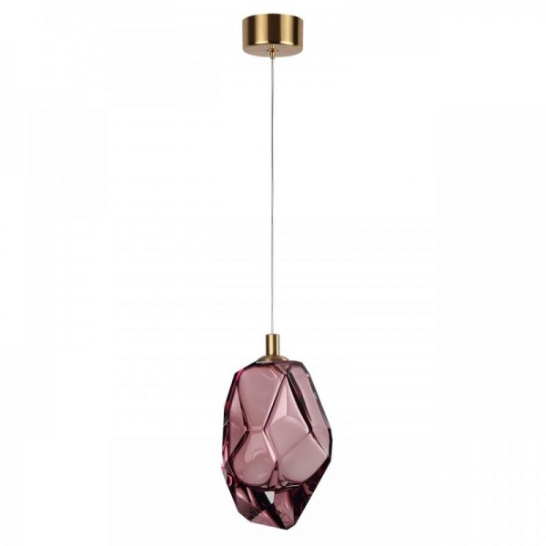 7113/4LA L-VISION ODL25 Подвесной светильник сиреневый/винное стекло/металл IP20 LED 4W 300Лм 3000K 200° 220V GEMME
