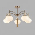 8272/5C NEOCLASSI латунь/бежевый/белый, металл/керамика/стекло Люстра потолочная Е14 5*40W 220V GLORIYA