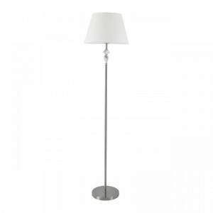 8274/1F CLASSI никель/белый/серый, металл/керамика/ткань Торшер Е27 1*60W 220V VERMONT