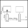Настольная лампа Odeon Light Loop Midcent 7172/1T