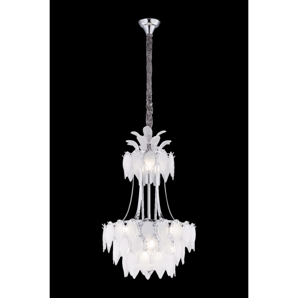 8775/12L-CR CHROME+WHITE (1) Люстра (NW)