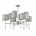 8262/8C CLASSI LN26 металл/текстиль, никель/серый Люстра потолочная E14 8*40W 220V LATTI