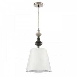 8283/1A CLASSI никель/белый, металл/керамика/текстиль Подвес Е14 1*40W 220V KENTUKI