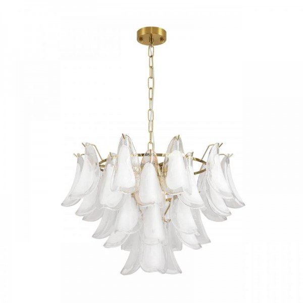 8385/9 NEOCLASSI LN золото/белый, металл/стекло Люстра E14 9*40W 220V PLUME