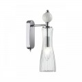 8268/1W NEOCLASSI хром/белый/прозрачный, металл/керамика/стекло Бра Е14 1*40W 220V EMILY