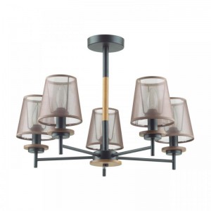 4498/5C COUNTY LN20 000 черный, дерево, коричневый Люстра потолочная E14 5*40W 220V BETSY