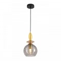 8299/1A MODERNI бронза/смоки/амбер/желтый, металл/стекло Подвес E27 1*40W 220V WALMA
