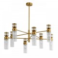 8276/8 MODERNI латунь/прозрачный, металл/стекло Люстра Е14 8*40W 220V DENVER