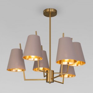 Потолочная люстра с тканевыми абажурами Smart 60173/6 латунь Smart