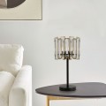 Настольный светильник с хрусталем 01148/1 черный/золото