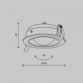 Встраиваемый светильник Technical DL105-12W3K-W