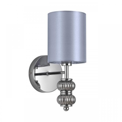 8338/1W MODERNI хром/серый, металл/стекло/текстиль Бра E14 40W 220V ILMIRA