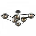 8060/6C COMFI LN24 черный/дымчатый металл/стекло Люстра потолочная E27 6*60W 220V CAMILIE