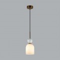 4359/1B MIDCENT ODL26 Подвесной светильник  бронзовый/белый/камень/металл IP20 E14 40W  220-240V LOLLA