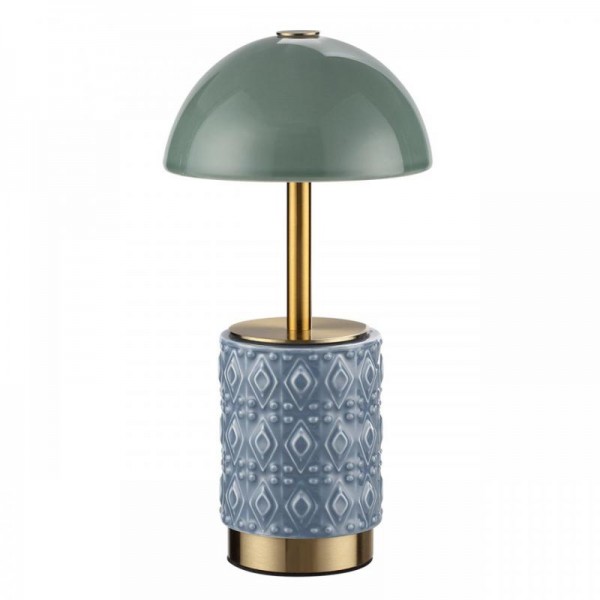 5452/3TL L-VISION ODL_EX26 светлая бронза/зеленый/синий/металл/керамика Настольная лампа беспроводная LED*3W 3000K LULU