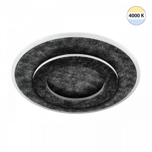 7741/40L MITRA LED SN 074 Светильник металл/акрил/черный/серебряная патина LED 40Вт D380 IP20 SATURN