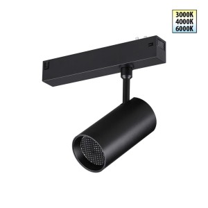 359958 PORT NT25 220 черный Трековый светильник с переключ. цв. темпер. IP20 LED 3000К\4000К\6000К 18W 90-240V VECTOR