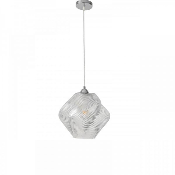 8288/1A MODERNI хром/прозрачный, металл/стекло Подвес E27 1*60W 220V TIDE