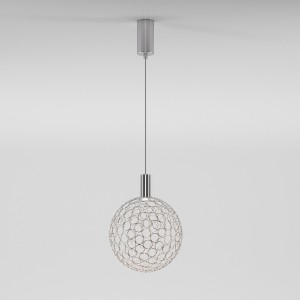 Подвесной светодиодный светильник с металлическим плафоном 90353/1 хром