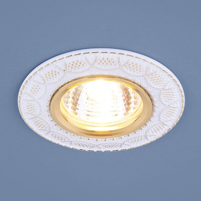 Встраиваемый светильник Elektrostandard 7010 MR16 WH/GD белый/золото a036771