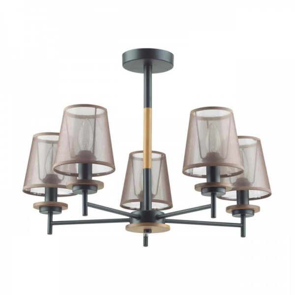 4498/5C COUNTY LN20 000 черный, дерево, коричневый Люстра потолочная E14 5*40W 220V BETSY