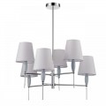 8279/6 CLASSI хром/серый, металл/керамика/текстиль Люстра Е14 6*40W 220V KARMEN