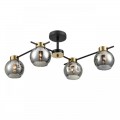 8059/4C COMFI LN24 черный, медь/дымчатый металл/стекло Люстра потолочная E27 4*60W 220V EMINA