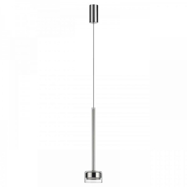 7151/10L HIGHTECH ODL26 Подвесной светильник хром/ прозрачное стекло/металл IP20 LED 10W 800Лм 3000K 180° 220V LASLO