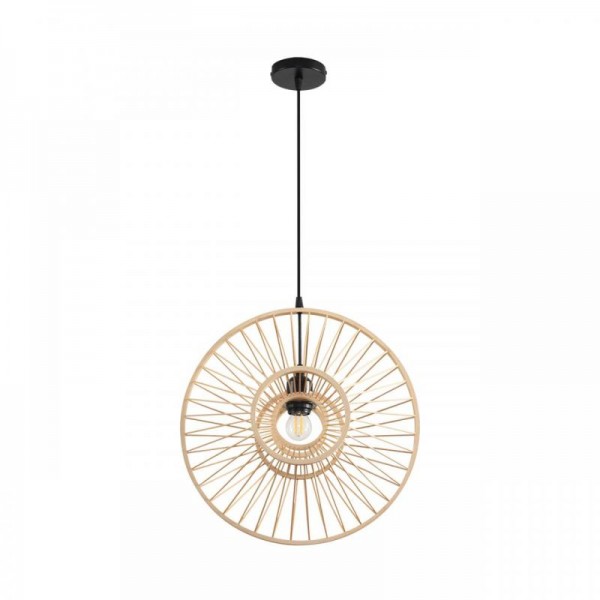 8383/1 ECO LN черный/бежевый, металл/бамбук Подвес E27 40W 220V CHAKRA