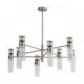 8277/8 MODERNI сатин никель/прозрачный, металл/стекло Люстра Е14 8*40W 220V DENVER