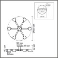 Потолочная люстра Lumion Vudi Comfi 8306/6C