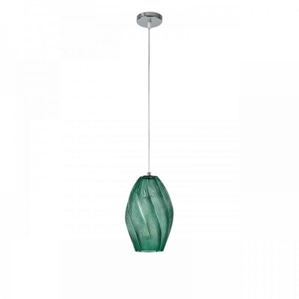 8290/1A MODERNI хром/зеленый, металл/стекло Подвес E27 1*60W 220V TIDE