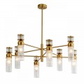8276/8 MODERNI латунь/прозрачный, металл/стекло Люстра Е14 8*40W 220V DENVER