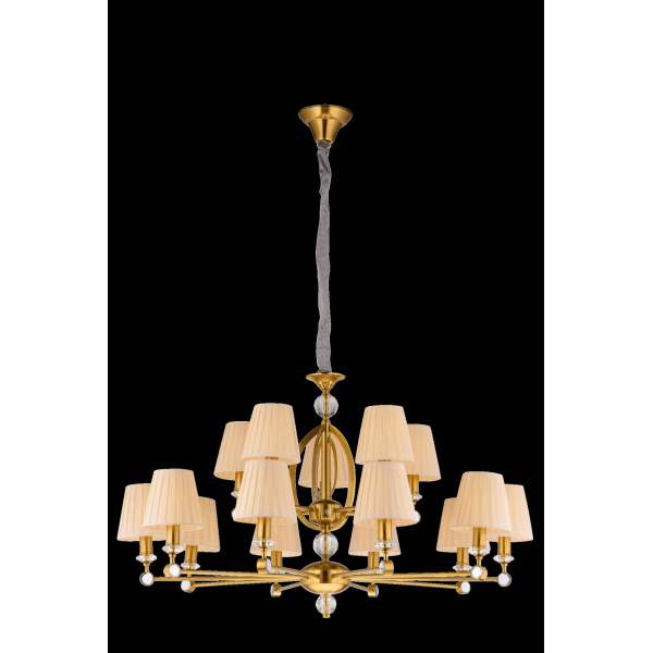 8901/10+5LT BRASS (1) Люстра (NW)