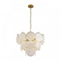 8320/5 MODERNI LN латунь/белый, металл/стекло Люстра E14 5*40W 220V CHIPSY