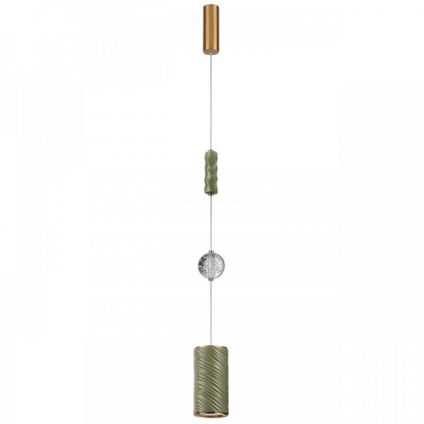 5450/18LA L-VISION ODL_EX26 зеленый/античная бронза/металл/керамика/хрусталь/акрил Подвес LED x 18W 2000К/3000K/4000K/переключ. RIVERA