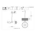 Подвесная люстра Evoluce Rida SLE283203-06
