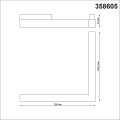 Трековый однофазный светодиодный светильник Novotech Shino Flum 358605
