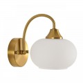 8323/1W MODERNI LN латунь/белый, металл/стекло Бра E27 1*60W 220V LARINA